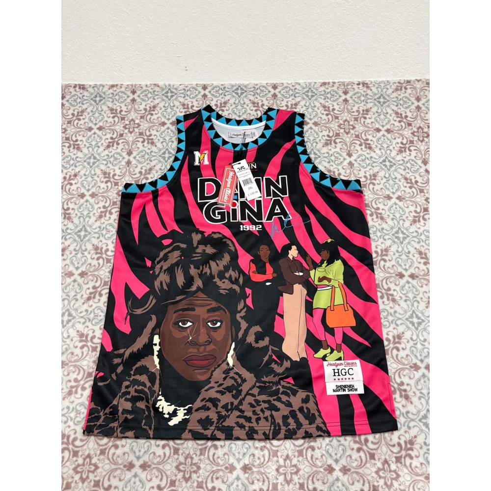 Headgear Classics Martin Sheneneh Jenkins Damn Gina Basketball Jersey Pink 2XL
